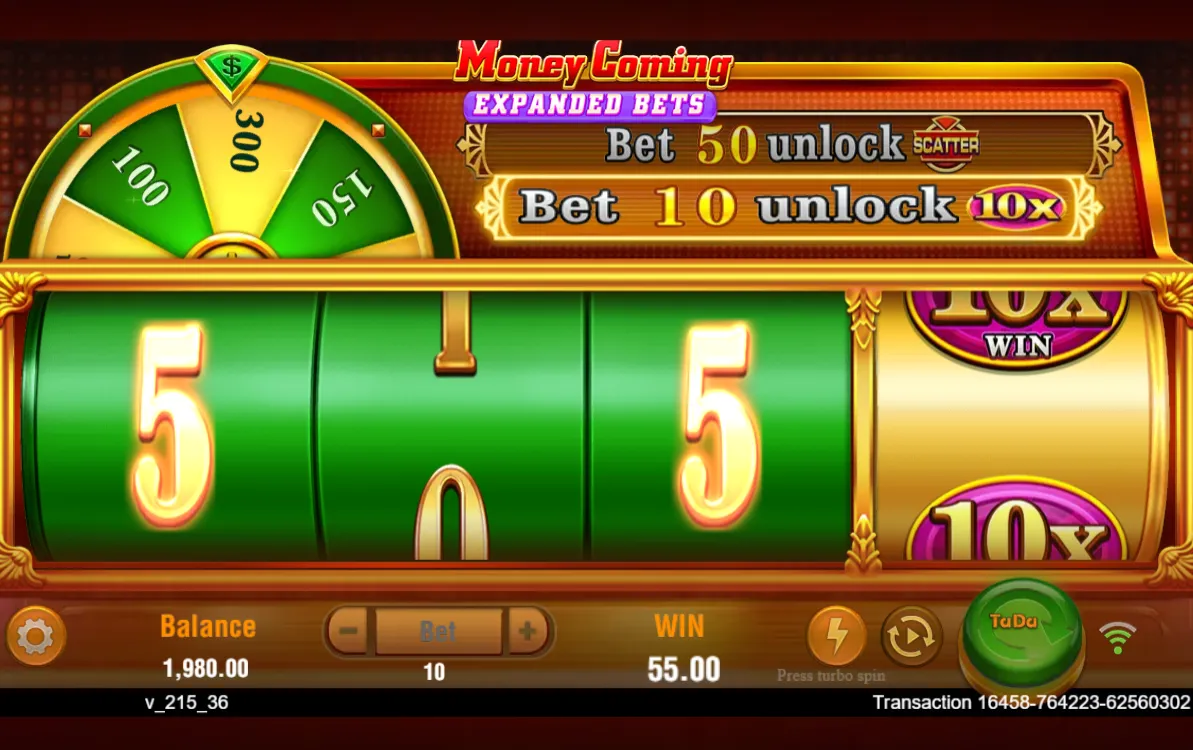 Money Coming Expanded Bets Slot