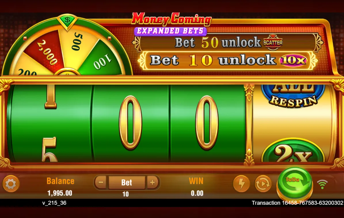 Money Coming Expanded Bets demo